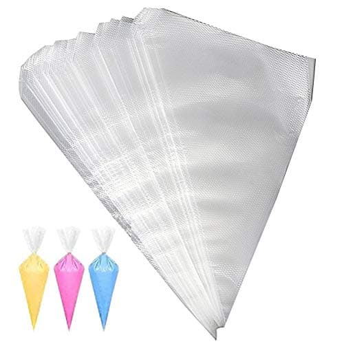 SUMAJU 100 Pcs Pastry Bags 14 Inch Plastic Disposable Bags Decorating Icing Piping Bags for Cake Dessert Decoration