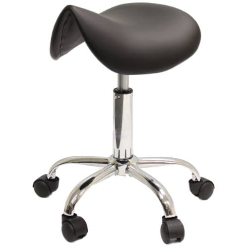 Ergonomic Adjustable Hydraulic Chrome Massage Salon Spa Chair Seat Black