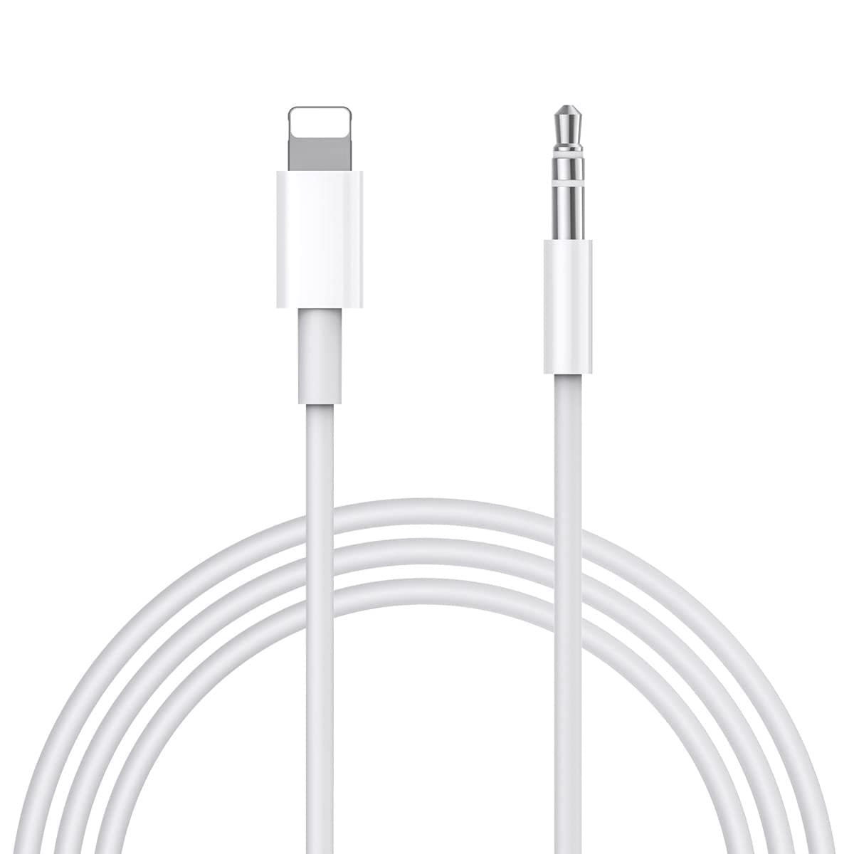 WamGraAux Cable for iPhone in Car 3.5mm Aux Cord Aux Cable Compatible with iPhone 14/14 Pro/14Pro Max/13/13 Pro/12/12 Pro/11 Pro/11/Xs/XR/X/8/7 for Home/Car Stereo/Speakers/Headphones,White,1M