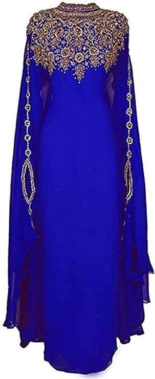 Kaftan Maxi Dress Elegant Evening Gown for Weddings, Cocktail Parties Special Occasions