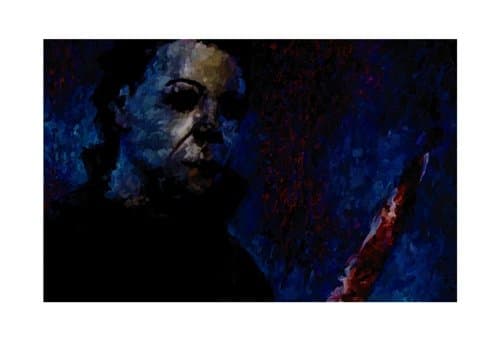 Halloween Michael Myers Painting Movie Art Canvas Poster Print