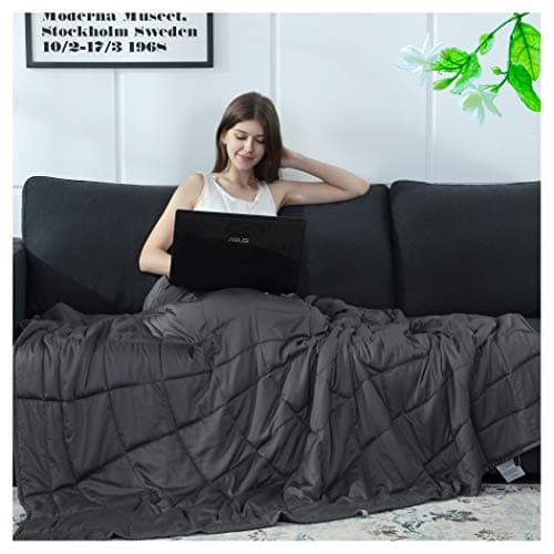 Cieltown Weighted Blanket (Dark Grey, 48"x72" 20lbs)