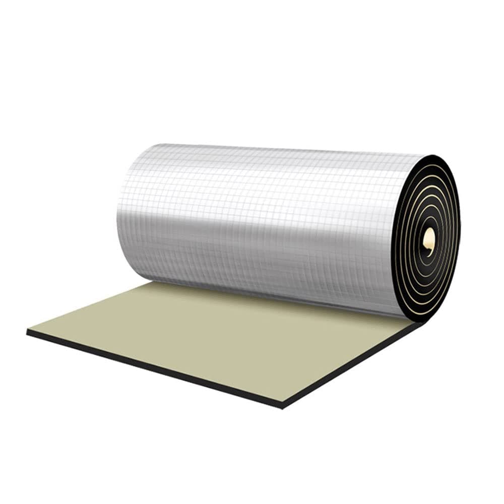 Car Heat Sound Deadening Insulation Mat, - 197 Mil 21.6 Sqft Automobile Sound Deadening & Heat Insulation Material for Auto Hood Engine Roof Door and Trunk,Aluminum Foil Finish