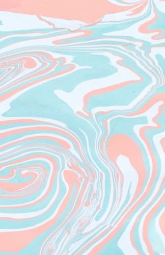 Bullet Journal: Marble (Aqua Peach Swirl) Notebook Dotted Grid, (5.5 x 8.5)