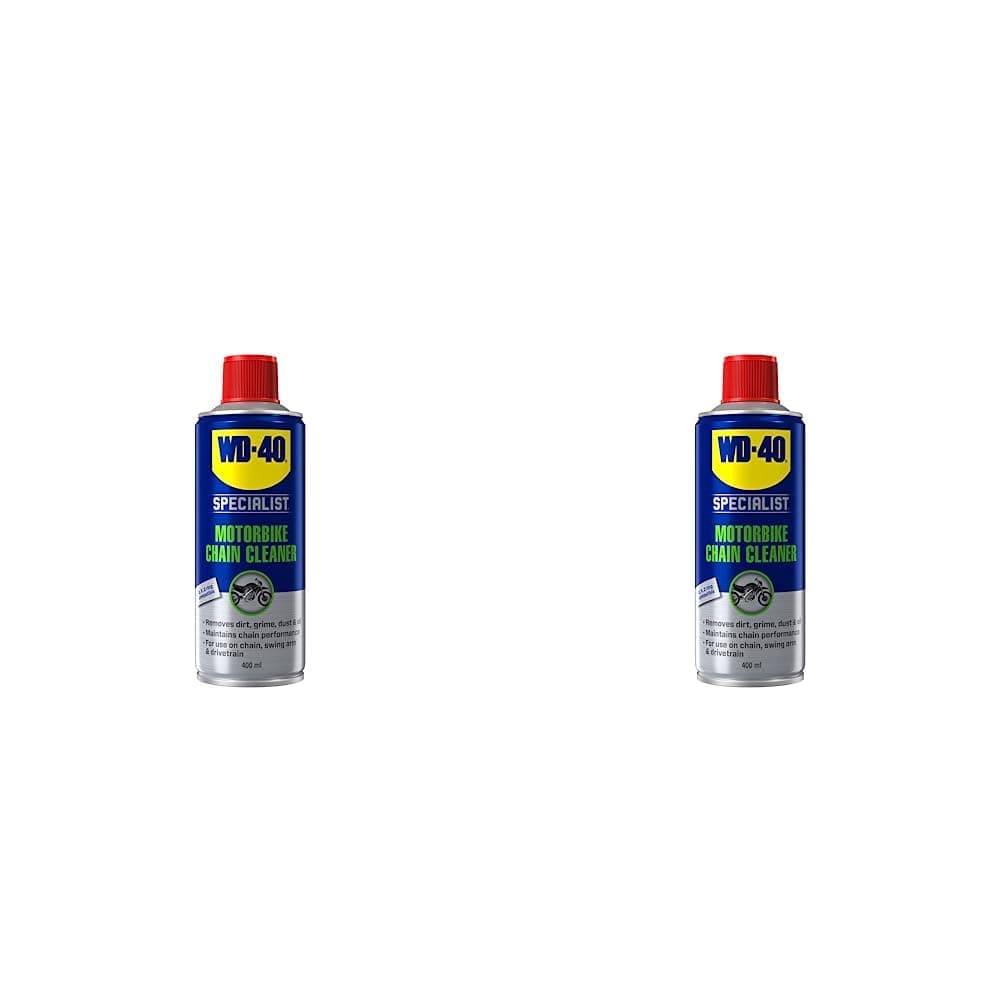 WD-40Specialist Motorbike Chain Cleaner Spray 400ml - Cleans and Protects, Easy To Use, Total Solution (Pack of 2)