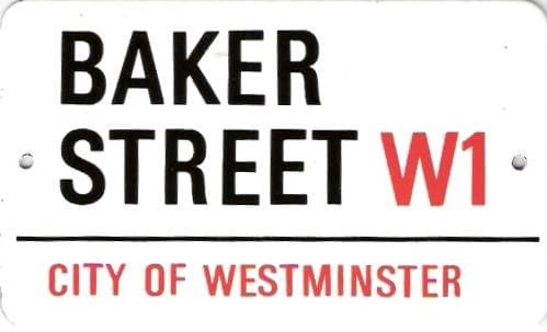 City of Westminster Baker Street Metal Sign, 8.5" x 5"