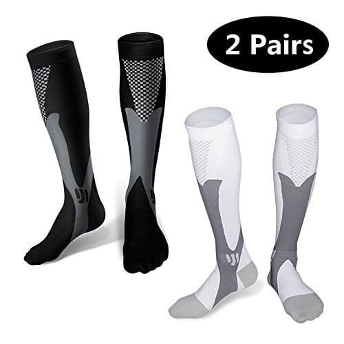 Sunfung Graduated Compression Socks 20-30 mmHg for Nurses Cycling Runners Fitness Weight Lifting Maternity Teachers for Men and Women