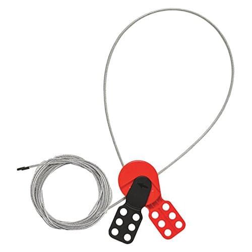Zing Green Products 7292 Cable Lockout Hasp with 15 'Cable, Red/Black