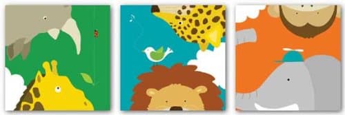 Safari Group Set by Yuko Lau Art Print Poster