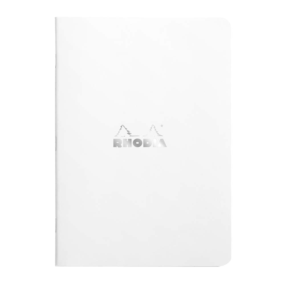 Rhodia 119187C Classic White Stapled Line Ruled Notebook - A5-210 mm x 148 mm
