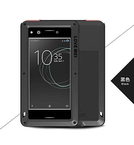 Love MEI Compatible for SONY Xperia XZ Premium Metal Case,[with Tempered Glass] Shockproof/Anti-Drop/Anti-Snow/Dustproof/Anti-Slip Shell Rugged Heavy Duty Cover [Original Authentic]