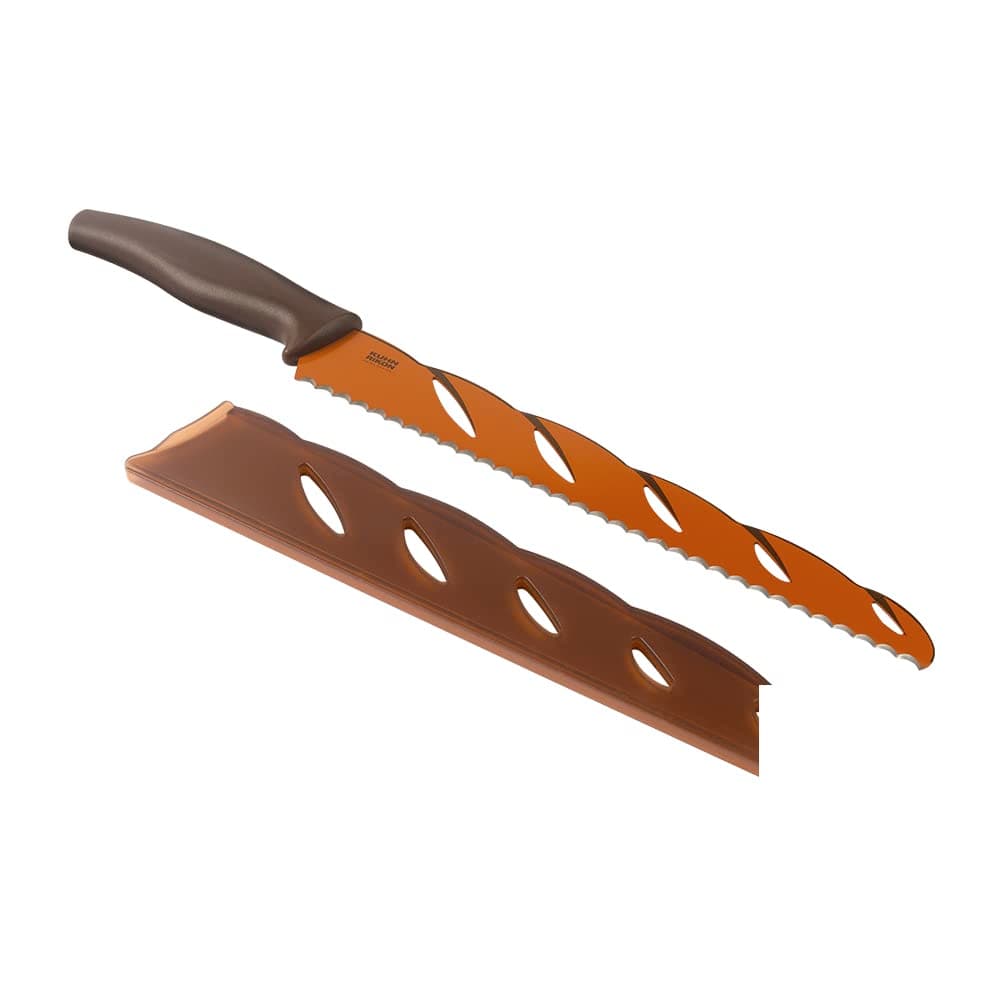 Kuhn Rikon Colori Serrated Bread Knife with Stainless Steel Blade. Chef Knife for Bread. Serrated Kitchen Knife – 3 Year Kuhn Rikon Kitchen Accessories Guarantee,40.4 x 5 x 2.2 cm