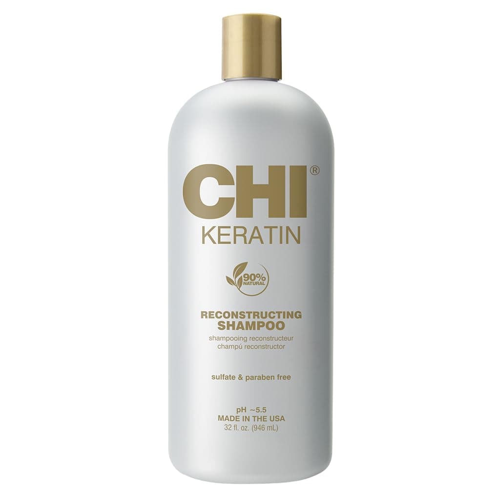 CHI Keratin Reconstructing Shampoo | Professional Hair Care | Sulfate Free | Reconstructs Damaged Hair, 946 ml