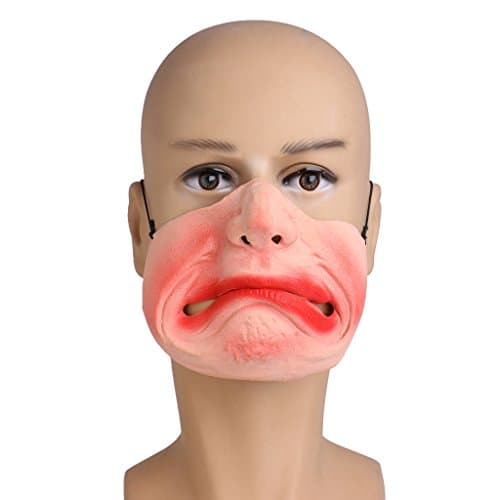 Zczhang fish858 Scary Horrible latex Half Face Mask Party Funny Clown Cosplay Masks Costume