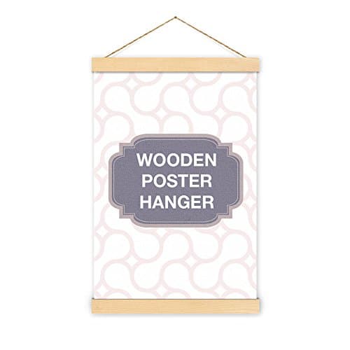 Maple Wooden Poster Hanger - magnet self assembly (17 inch [43.18cm])