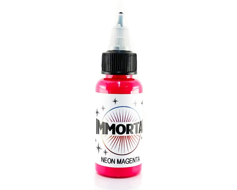 Immortal Tattoo Ink NEON Magenta 1-oz Bottles -Tattoo Supplies-