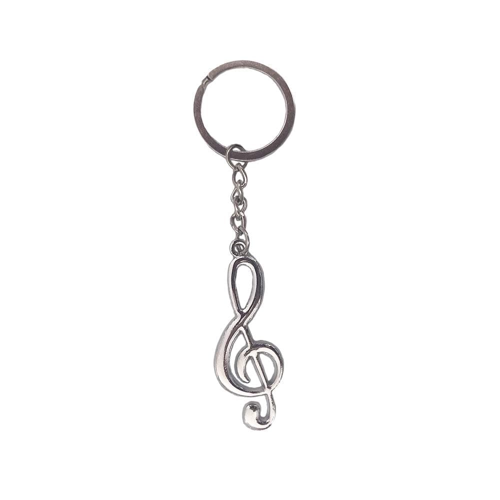 Wang Zhai Guitar Keychain for Men Mini Cute Bass Key Chain Ring for Kids High-end Car Keyring Electric Guitar Key Holder (Note)