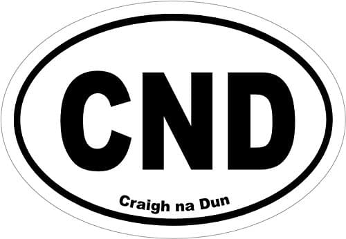 CND - Craigh Na Dun – Outlander Inspired Custom White Oval Car Decal for Sassenach 5 X 3 Inch