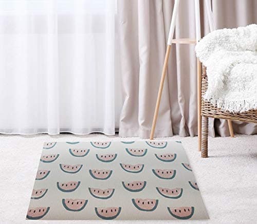 LUUK LIFESTYLE Rug with melon print, 60x90 cm, Ideal for bathroom, hall, living room, youth room, nursery, gift