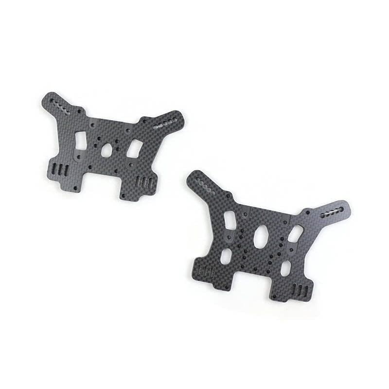 JYARZ 6mm Carbon Fiber Front Shock Tower+Rear Shock Tower, For TEKNO ET48 2.0 Rc Toy Parts