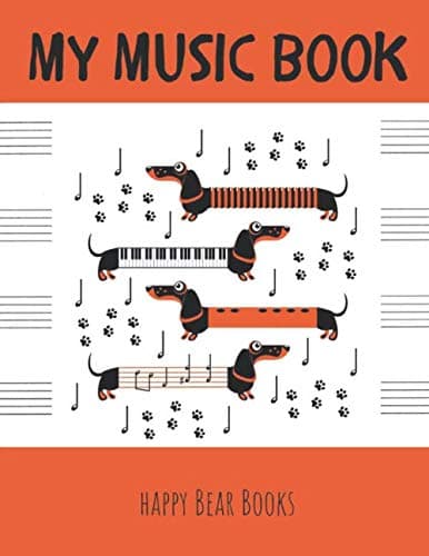 My Music Book: Blank Sheet Music Notebook | Wide Staff Manuscript Paper | Music Writing Workbook For Kids | 6 Staves Per Page Paperback – 20 Aug. 2020