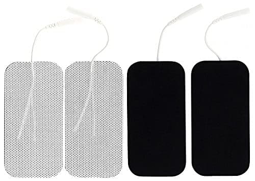 SyrtentyTENS Unit Replacement Pads - Pack of 4 Electrode Squares for Muscle Stimulation & Therapy - 2" x 4" Stimulator Pad Set
