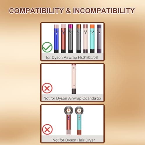 Small Round Volumizing Brush for Dyson Airwrap Attachments Bigger Round Brush Attachment for Dyson Air Wrap Styler, Fluff up and Volumize for Styling (Gold)