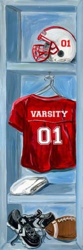 Oopsy Daisy Football Locker Wall Art, 12 by 36