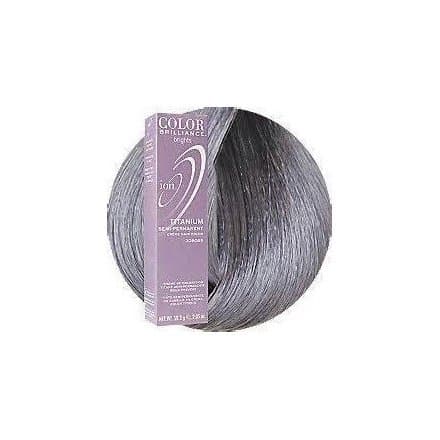 Ion Color Brilliance Neon brights TITANIUM Semi-Permanent Hair Color - 2.05 oz & a Plugged In Kaleidoscopic Brush