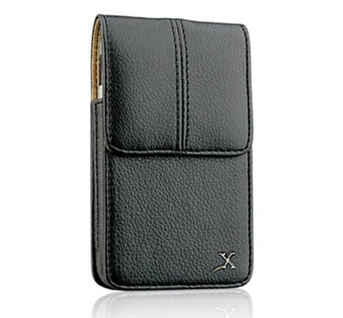 Premium Executive Black Vertical Leather Belt Clip Carrying Pouch Case for Motorola ATRIX 4G (Free Gift)