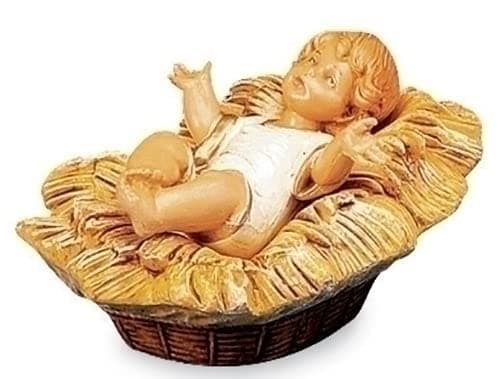 Fontaniniby Roman Inc., Jesus with Manger, 7.5" Collection, Nativity Figure and Accessories, Hand Sculpted and Painted