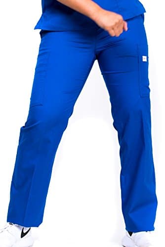 BNZR MedWear Women's Scrub Pants (Small, Royal Blue) Medical Uniform