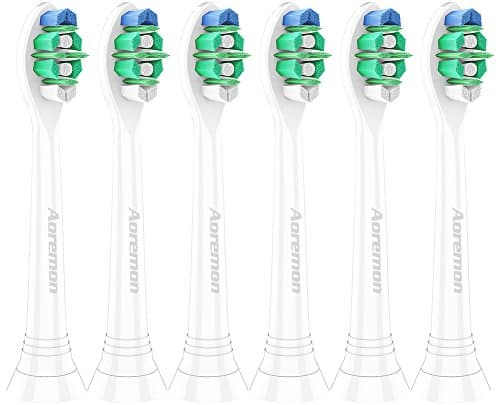 Replacement Brush Heads For Philips Sonicare InterCare HX9004/64 With Hygienic Caps, 6pack, Compatible with Sonicare Flexcare, HealthyWhite, DiamondClean and other snap on Philips toothbrush handles