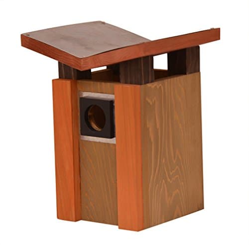 Rossos International Art Deco Cedar Rectangle Shaped Birdhouse, 6.25 by 6-Inch