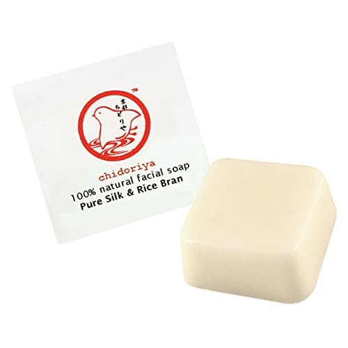 Chidoriya Hydrating Silk and Organic Rice Bran Soap for Sensitive Skin, Traditional Natural Facial Cleanser Made from Pure Vegetable Oils and Tennyokoh Aromatherapy Essences, 0.5 Ounce Bar