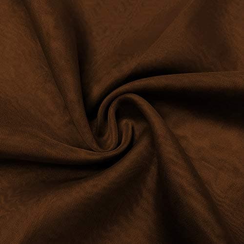 Event Decor Direct 10ft Wide x 10ft Long Sheer Voile Curtain Panel with 4" Rod Pockets - Decorative Sheer Pattern Curtains for Wedding Decoration - Sheer Panels for Windows - Chocolate Brown