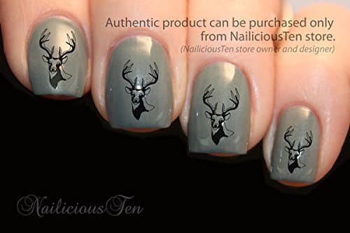 Fabulous Vintage Deer Nail Art Water Transfer Decal Gorgeous 21pcs - ST8029