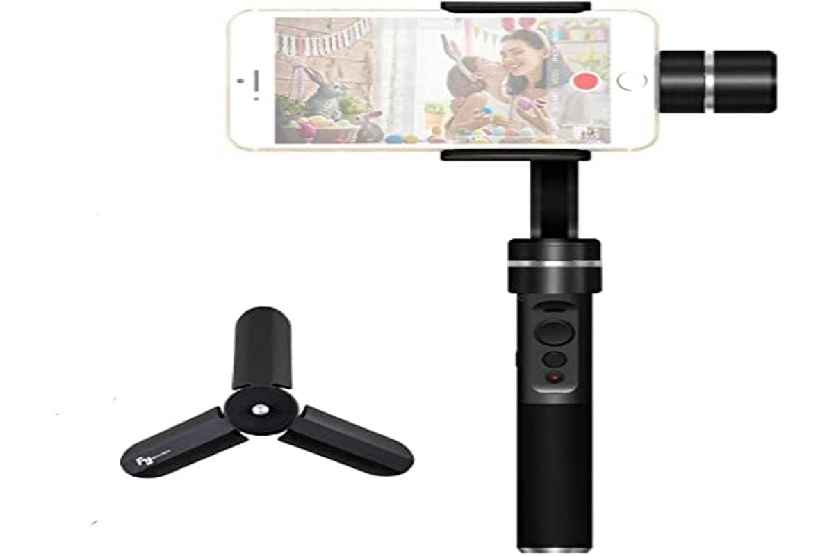 FeiyuTech SPG 3-Axis Gimbal (Splash-Proof Version), with Smart Portrait Mode, Precisely Adaptable for iPhone, Samsung, HUIWEI Smart Phones GoPro HERO5 and Sports Cameras, 360 Degree Limitless Panning