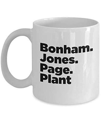 Bonhams. Jones. Page. Plant Led Zeppelin Popular Music Lover Coffee Tea Mug Cup