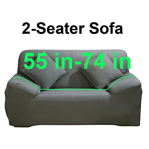Taiyucover Anti-Skid Dustproof Sofa Slipcovers ;Armchair/2-Seater/3-Seater Sofa Covers; Sectional Corner L-Shaped Sofa Protector (Grey, L-Shape(Large 3-Seater Sofa + Large 3-Seater Sofa))