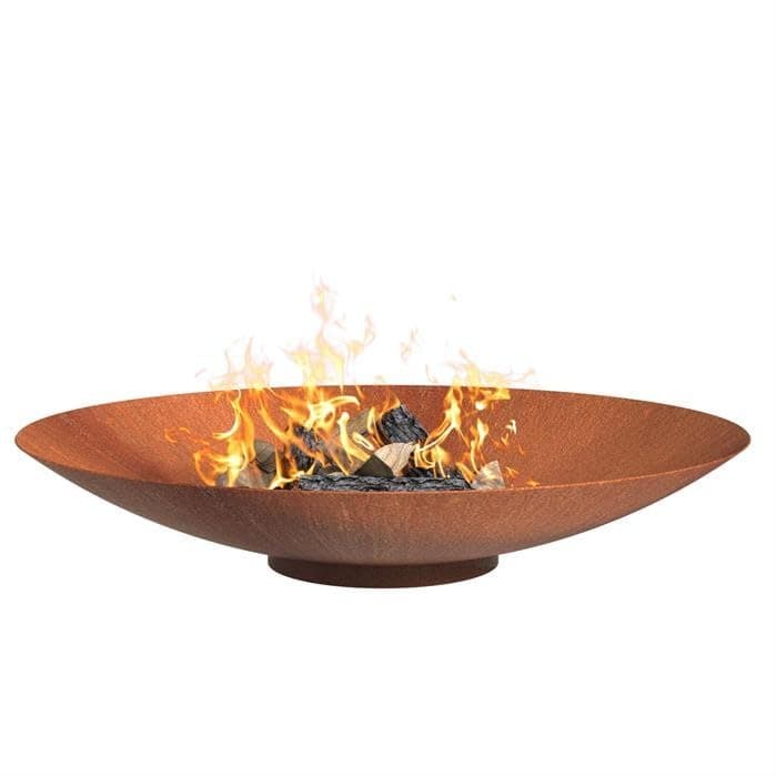 JP PLANTERS 24" Campfire Fire Pit Bowl 24" L x 24" W x 8" H - Corten Steel Fire Bowl for Wood Burning, Perfect for Backyard Barbeque, Outdoor Garden, Ideal for Bonfire Pit & Fireplace - Natural Rust