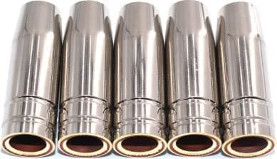 Conical Gas Nozzle Fit for 15AK MIG/MAG Welding Torch Guns Consumables, Pack of 5 Pieces