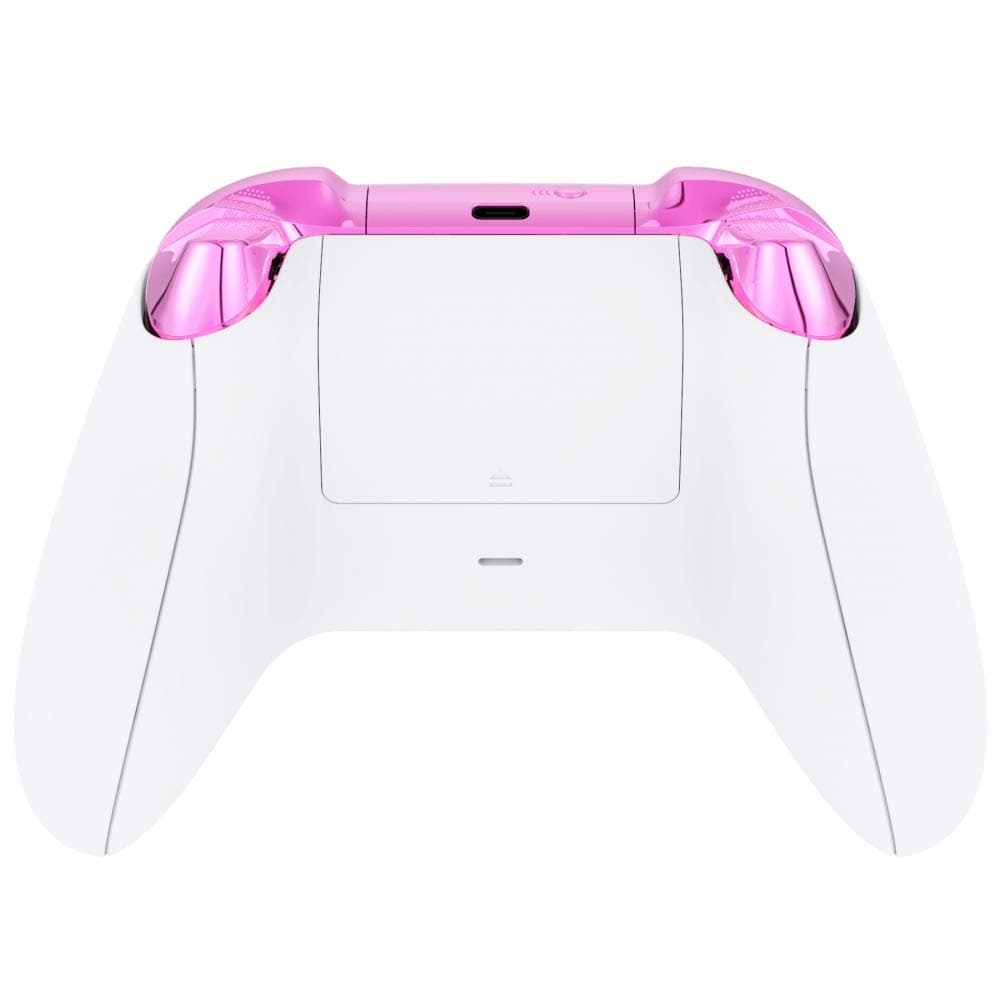 eXtremeRate Replacement Buttons for Xbox Core Wireless Controller, Chrome Pink Glossy Custom LB RB LT RT Bumpers Trigers Dpad ABXY Start Back Sync Share Keys Parts for Xbox Series X & S Controller