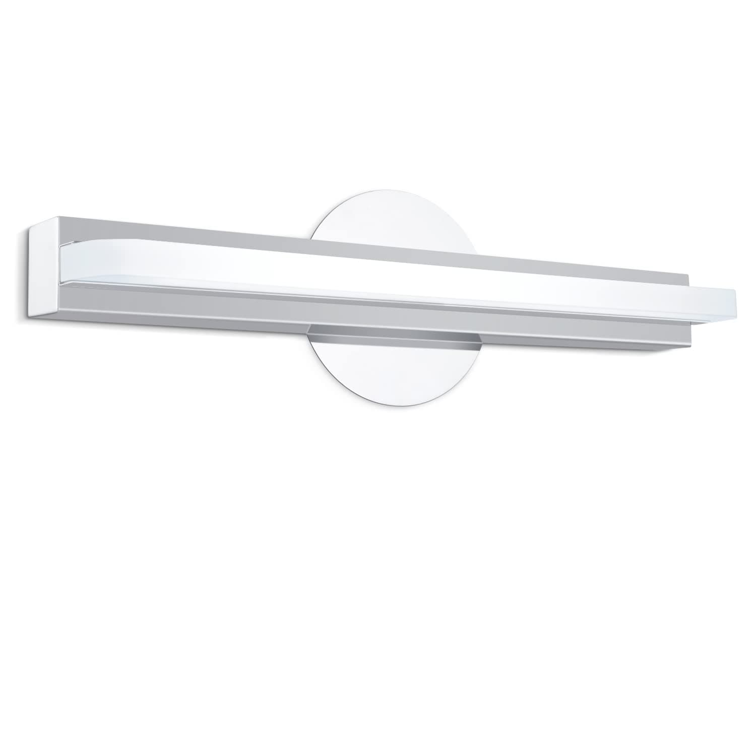 OOWOLF LED Vanity Lights, 16.5 Inch 8W White Acrylic Bathroom Bedroom Vanity Lighting Fixtures Modern LED Wall Lamp Make-up Mirror Front Light, 6000K Cool White