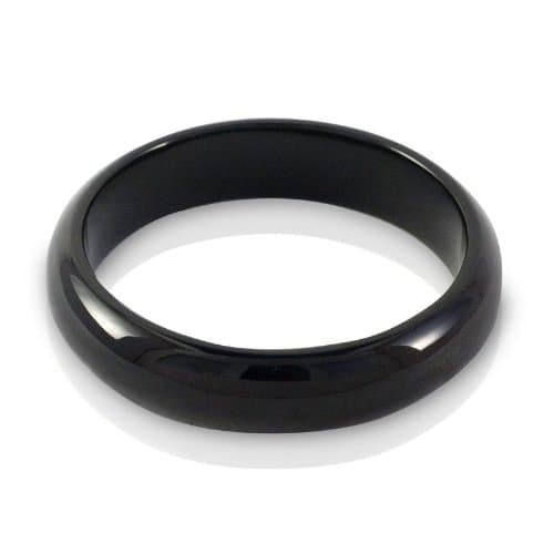 Black Jade Wide Bangle 65mm