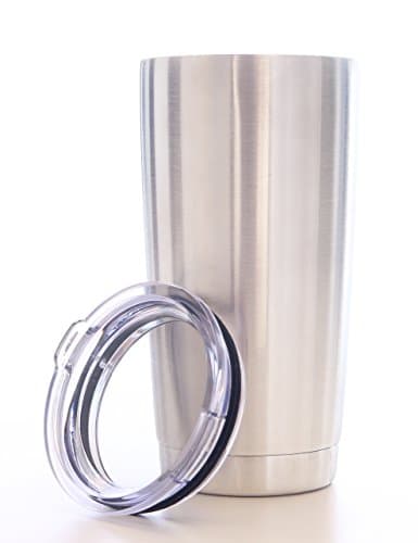 Romatlink Stainless Steel Double Wall Vacuum Insulated Tumbler with Lid, 20 oz, 20oz, silver