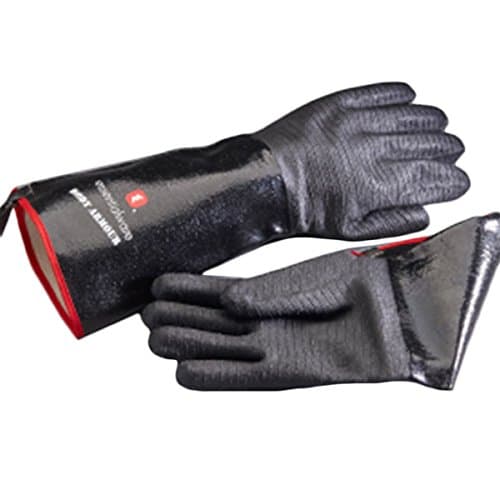 Body Armor 17" Heavy Duty Neoprene Safety Gloves handles up to 500° F and used with Fryers, Smokers and Grilling