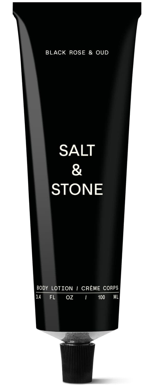 Salt & Stone Body Lotion for Women & Men | Hydrates, Nourishes & Softens Skin | Restores Dry Skin | Fast-Absorbing | Cruelty-Free & Vegan (100 ml) (Black Rose & Oud)