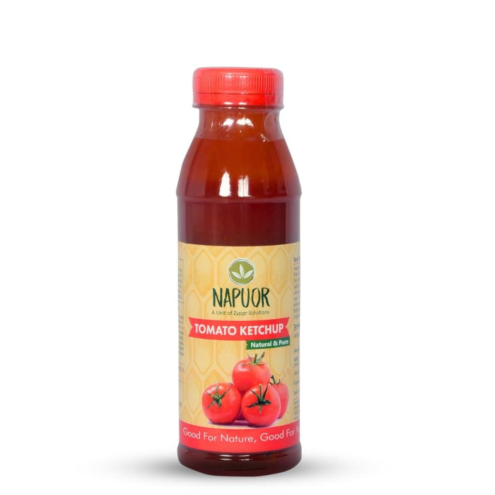- Organics Tomato Ketchup | Zero Budget Natural Farming Grown Tomatoes Herbs Spices Jaggery | No Preservatives | No Chemicals | Low Sugar | Sauce | Low Calories | No Processed Sugar | No MSG 380gm