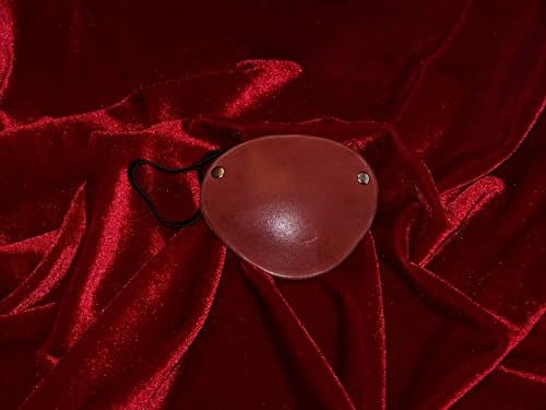 Leather Eye Patch Cosplay LARP SCA Steampunk Pirate Halloween - Bordeaux - Ox Blood